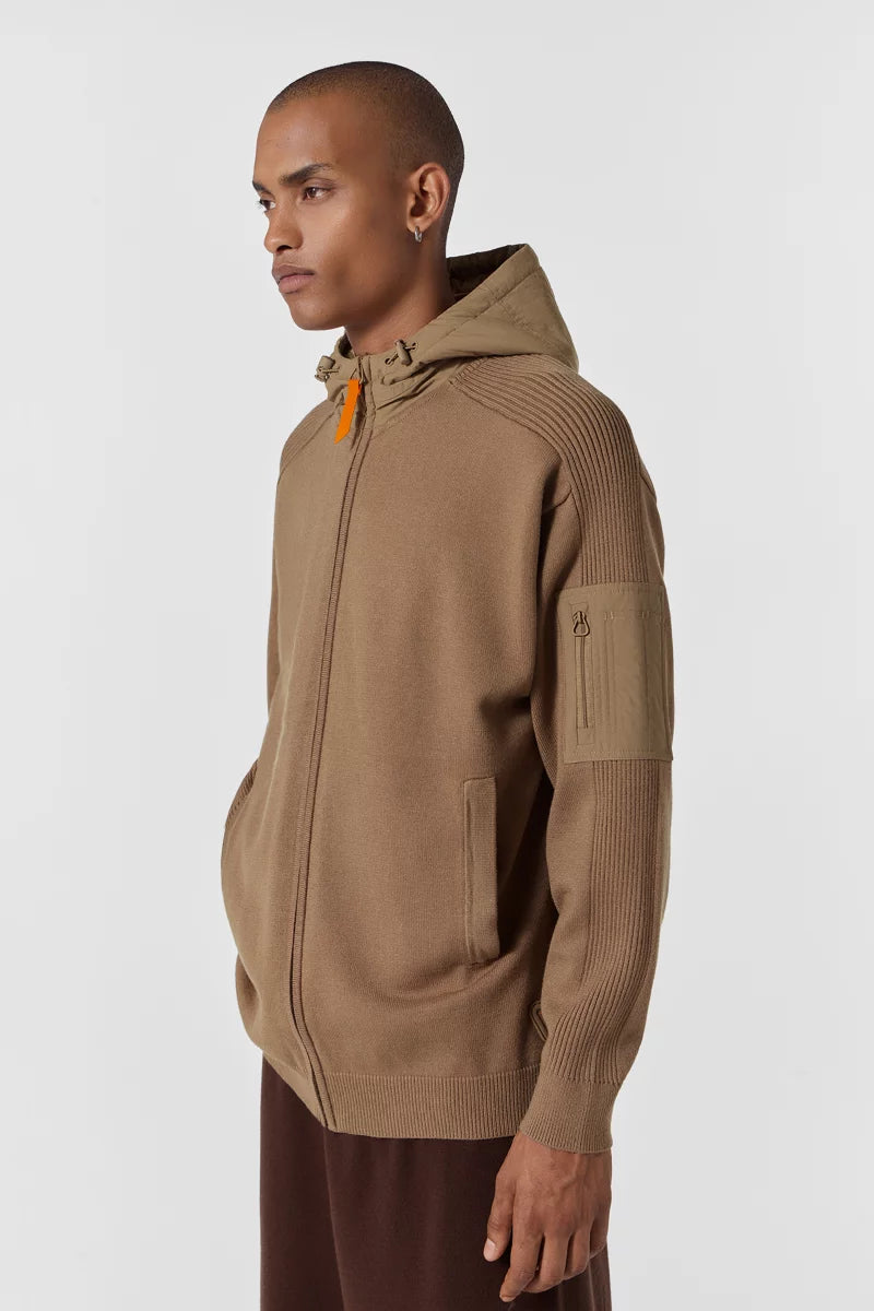 SWEAT À CAPUCHE SEB MAILLE TISSÉE